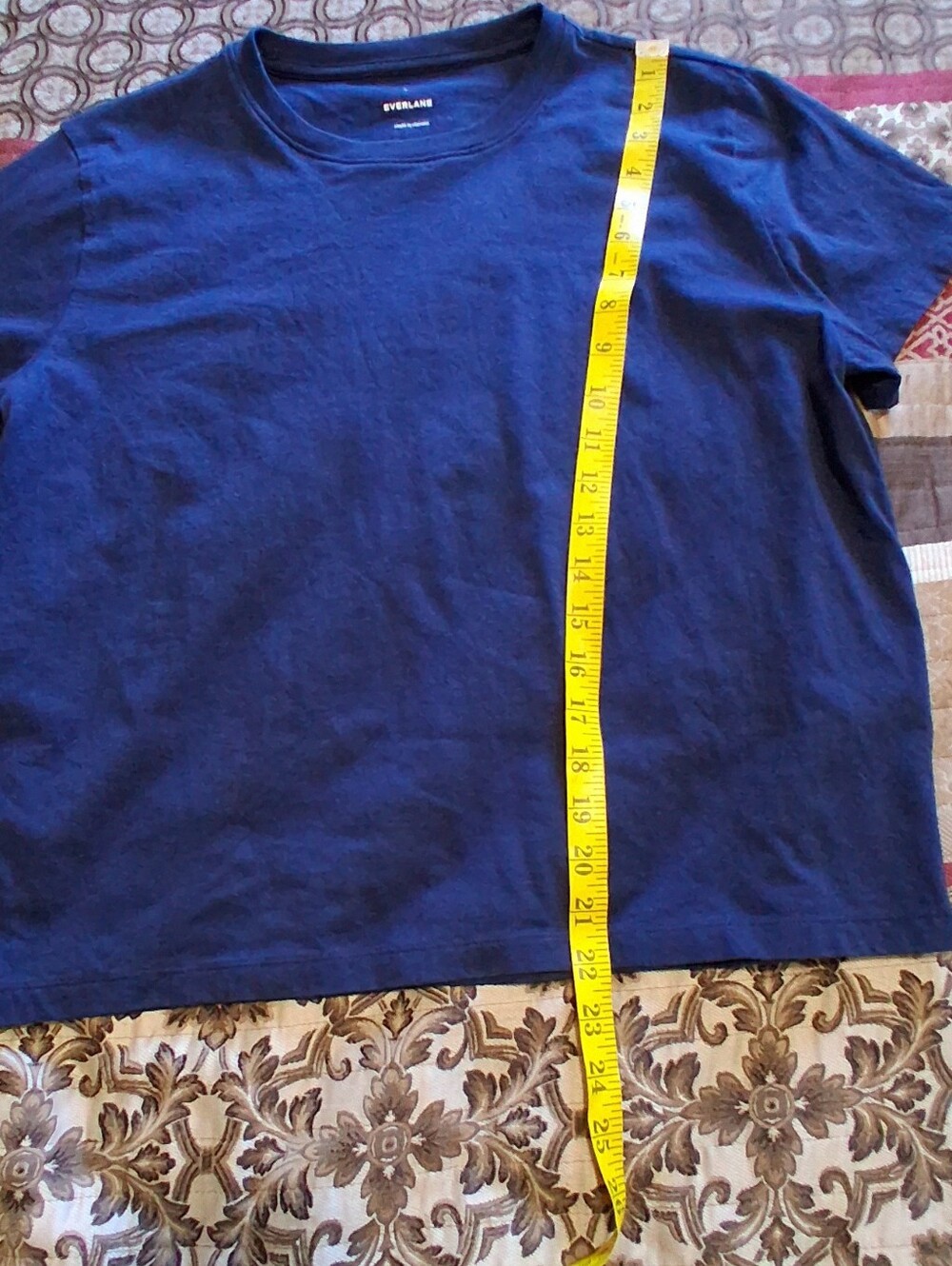 Everlane Navy Short-Sleeve Crew Tee SzM Organic Cotton Women Basic Casual Sport - Picture 6 of 11
